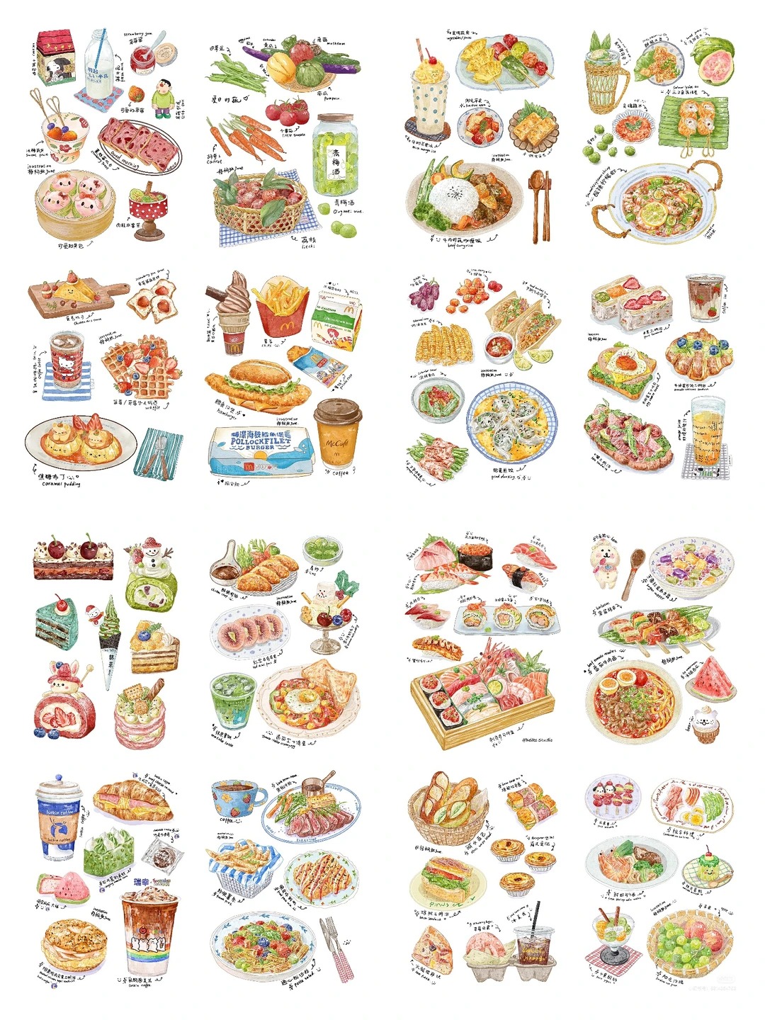 生活画家结算画面 | 美食画记